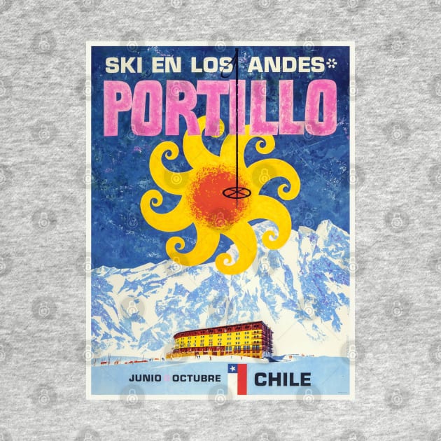 Portillo,Chile,Ski Poster by BokeeLee